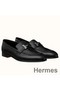 Hermes Men's Paris Loafers In Black Calfskin Replica