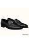 Hermes Men's Paris Loafers In Black Calfskin Replica