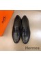Hermes Men's Paris Loafers In Black Calfskin Replica