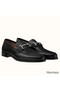 Hermes Men's Sydney Loafers In Black Calfskin Replica