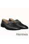 Hermes Men's Tenor Loafers In Black Calfskin Replica
