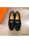 Hermes Men's Tenor Loafers In Black Suede Leather Replica