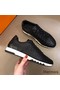 Hermes Men's Trail Sneakers In Black Calfskin Leather Replica