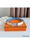 Hermes Mini Constance 24mm Belt in Blue Epsom Leather and White Swift Leather Replica