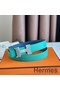 Hermes Mini Constance 24mm Belt in Green Epsom Leather and Blue Swift Leather Replica