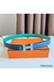 Hermes Mini Constance 24mm Belt in Green Epsom Leather and Blue Swift Leather Replica