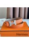 Hermes Mini Constance 24mm Belt in Orange Epsom Leather and Blue Swift Leather Replica