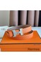 Hermes Mini Constance 24mm Belt in Orange Epsom Leather and Blue Swift Leather Replica