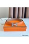 Hermes Mini Constance 24mm Belt in Orange Epsom Leather and Blue Swift Leather Replica