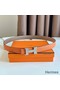 Hermes Mini Constance 24mm Belt in Orange Epsom Leather and Blue Swift Leather Replica