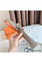 Hermes Mini Constance 24mm Belt in Taupe Epsom Leather and Tan Swift Leather Replica