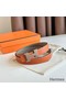 Hermes Mini Constance 24mm Belt in Taupe Epsom Leather and Tan Swift Leather Replica
