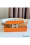 Hermes Mini Constance 24mm Belt in White Epsom Leather and Gold Swift Leather Replica