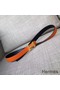 Hermes Mini Constance 24mm Reversible Belt Black/Orange Replica