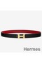 Hermes Mini Constance 24mm Reversible Belt Black/Red Replica