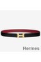 Hermes Mini Constance 24mm Reversible Belt Black/Ruby Replica