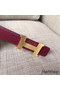 Hermes Mini Constance 24mm Reversible Belt Black/Ruby Replica