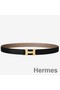 Hermes Mini Constance 24mm Reversible Belt Black/Taupe Replica