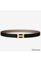 Hermes Mini Constance 24mm Reversible Belt Black/Taupe Replica