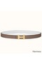 Hermes Mini Constance 24mm Reversible Belt Taupe/White Replica