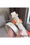 Hermes Mini Constance 24mm Reversible Belt Taupe/White Replica