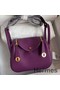 Hermes Mini Lindy Handmade Bag In Anemone Clemence Leather Replica
