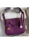 Hermes Mini Lindy Handmade Bag In Anemone Clemence Leather Replica