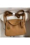 Hermes Mini Lindy Handmade Bag In Biscuit Clemence Leather Replica