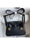 Hermes Mini Lindy Handmade Bag In Black Matte Alligator Leather Replica