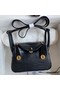 Hermes Mini Lindy Handmade Bag In Black Matte Alligator Leather Replica