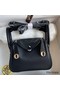 Hermes Mini Lindy Handmade Bag In Black Swift Leather Replica