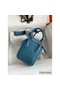 Hermes Mini Lindy Handmade Bag In Blue Jean Clemence Leather Replica