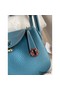 Hermes Mini Lindy Handmade Bag In Blue Jean Clemence Leather Replica