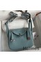 Hermes Mini Lindy Handmade Bag In Ciel Clemence Leather Replica