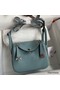 Hermes Mini Lindy Handmade Bag In Ciel Clemence Leather Replica
