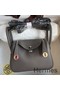 Hermes Mini Lindy Handmade Bag In Etain Clemence Leather Replica