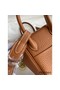 Hermes Mini Lindy Handmade Bag In Gold Clemence Leather Replica