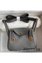 Hermes Mini Lindy Handmade Bag In Gris Meyer Clemence Leather Replica