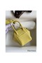 Hermes Mini Lindy Handmade Bag In Jaune Poussin Clemence Leather Replica