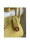 Hermes Mini Lindy Handmade Bag In Jaune Poussin Clemence Leather Replica