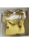 Hermes Mini Lindy Handmade Bag In Jaune Poussin Swift Leather Replica
