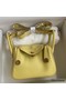 Hermes Mini Lindy Handmade Bag In Jaune Poussin Swift Leather Replica