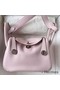 Hermes Mini Lindy Handmade Bag In Mauve Pale Swift Leather Replica