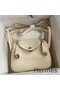 Hermes Mini Lindy Handmade Bag In Nata Clemence Leather Replica