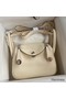 Hermes Mini Lindy Handmade Bag In Nata Clemence Leather Replica
