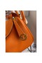 Hermes Mini Lindy Handmade Bag In Orange Clemence Leather Replica