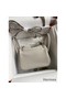Hermes Mini Lindy Handmade Bag In Pearl Grey Clemence Leather Replica