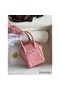 Hermes Mini Lindy Handmade Bag In Rose Sakura Ostrich Leather Replica