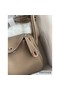 Hermes Mini Lindy Handmade Bag In Taupe Clemence Leather Replica