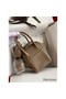 Hermes Mini Lindy Handmade Bag In Taupe Clemence Leather Replica